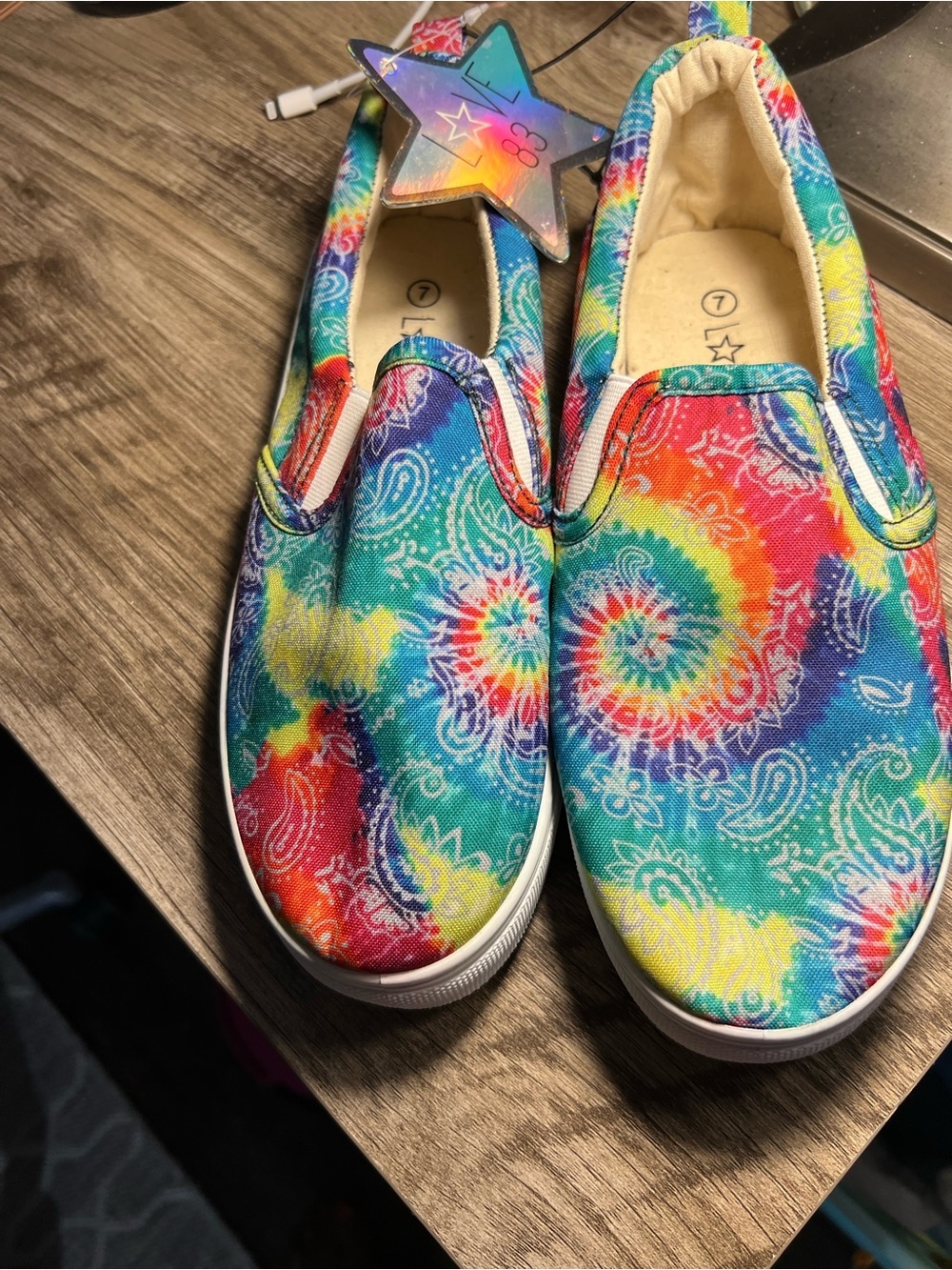 LOVE83 Kids Tie-Dye Slip-On Canvas Shoes - Multicolor